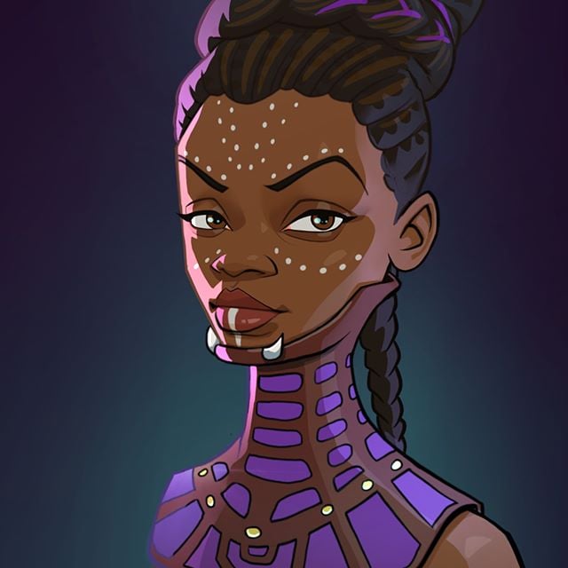 Shuri|: 23 héroes de Marvel reinventados por Xi Ding |: bayas de cerebro