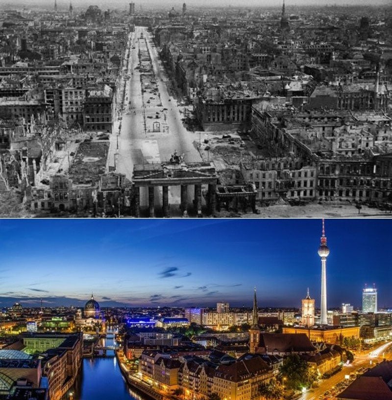 Ciudades famosas antes y después de 25 ciudades 16