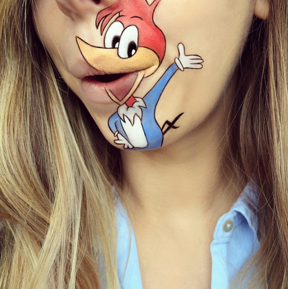 Increíble caricatura Lip-Art de Laura Jenkinson 4