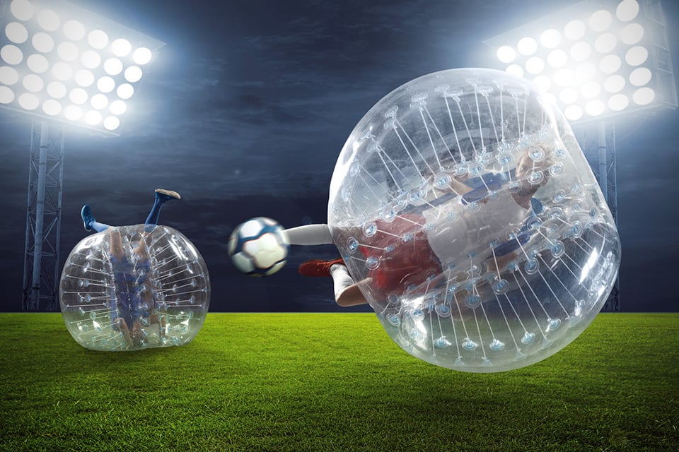 10. Fútbol de fútbol de burbujas