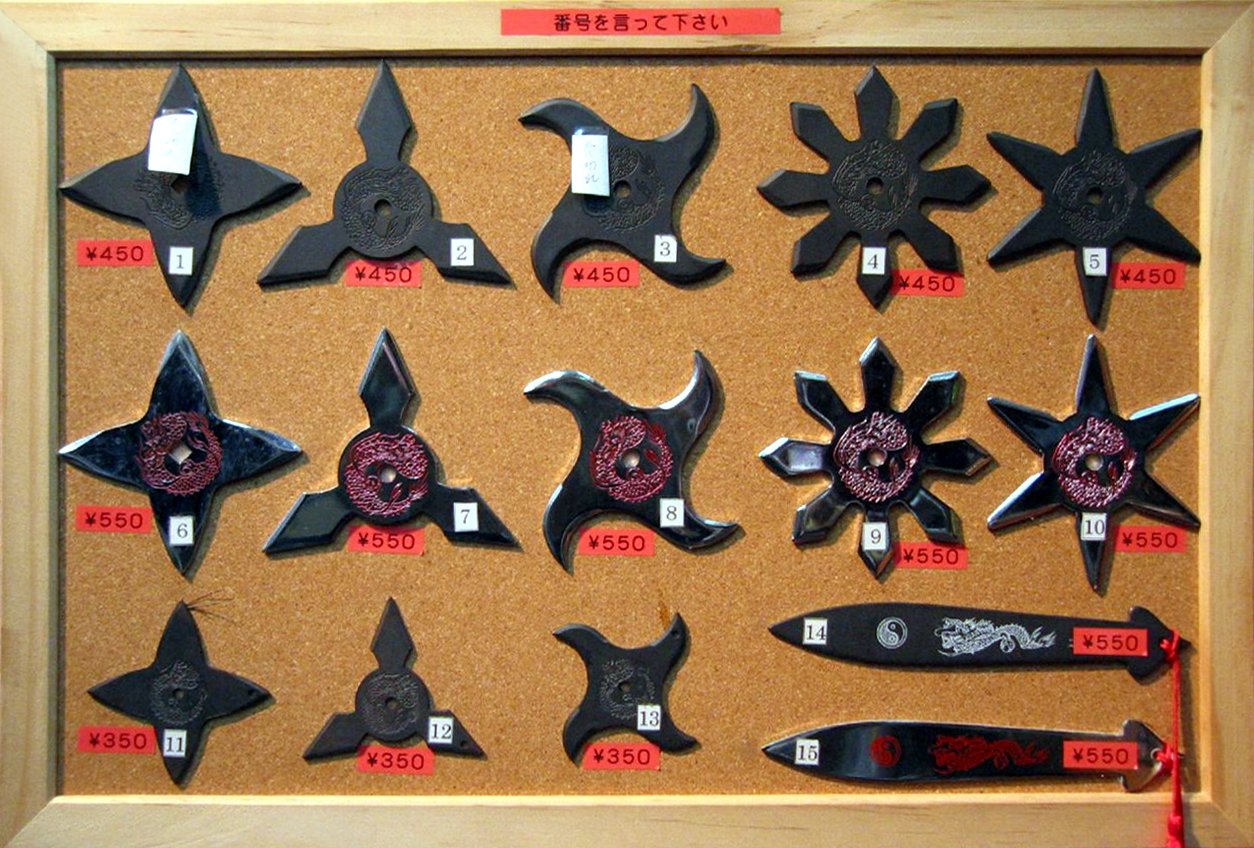 7 arañas por parte de 7 de minúsculos-shurikens