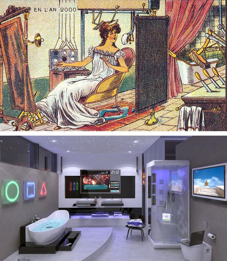 Baño automático | 10 cosas modernas predichas antes de conducir antes de la reatación | Bayas cerebrales