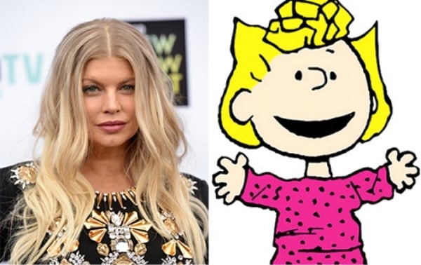 Fergie - Sally Brown en maní | 21 personas famosas que expresaron tus personajes de dibujos animados favoritos | Bayas cerebrales