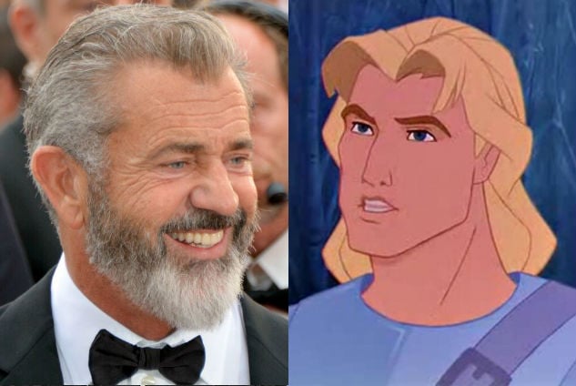 Mel Gibson - John Smith Pokahontas | 21 personas famosas que expresaron tus personajes de dibujos animados favoritos | Bayas cerebrales