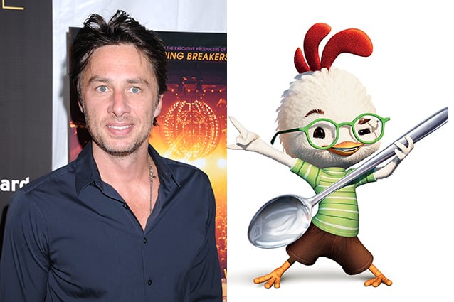 Zach Braff - Chicken Little | 21 personas famosas que expresaron tus personajes de dibujos animados favoritos | Bayas cerebrales