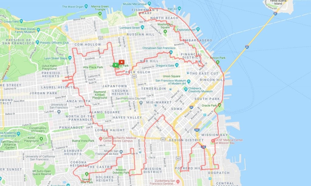 Runner Lenny Maughan Kitty Cat | San-Francisco Runner crea arte simplemente corriendo | Bayas cerebrales