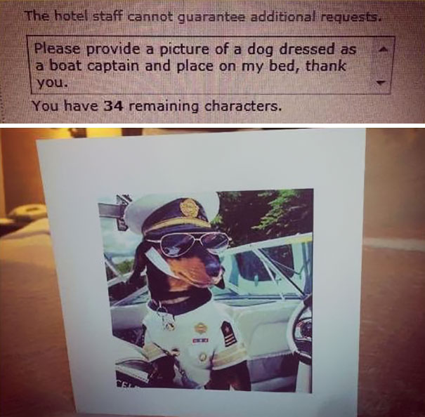 La mayoría de los requisitos de hotel extraños.